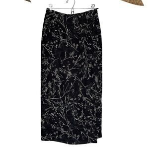 Josephine Chaus Black Floral Mini Skirt